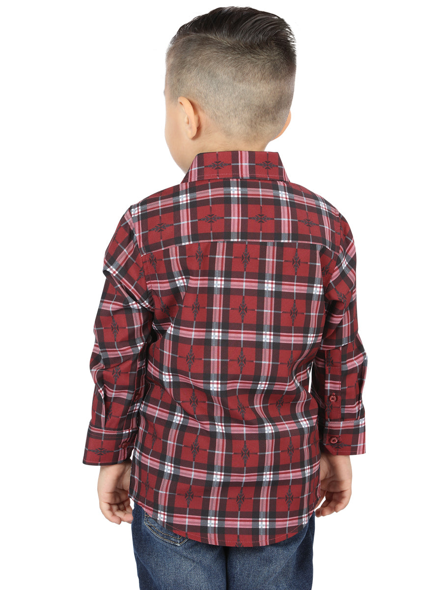 el General Rojo Casual Long - Sleeve Camisa 44744
