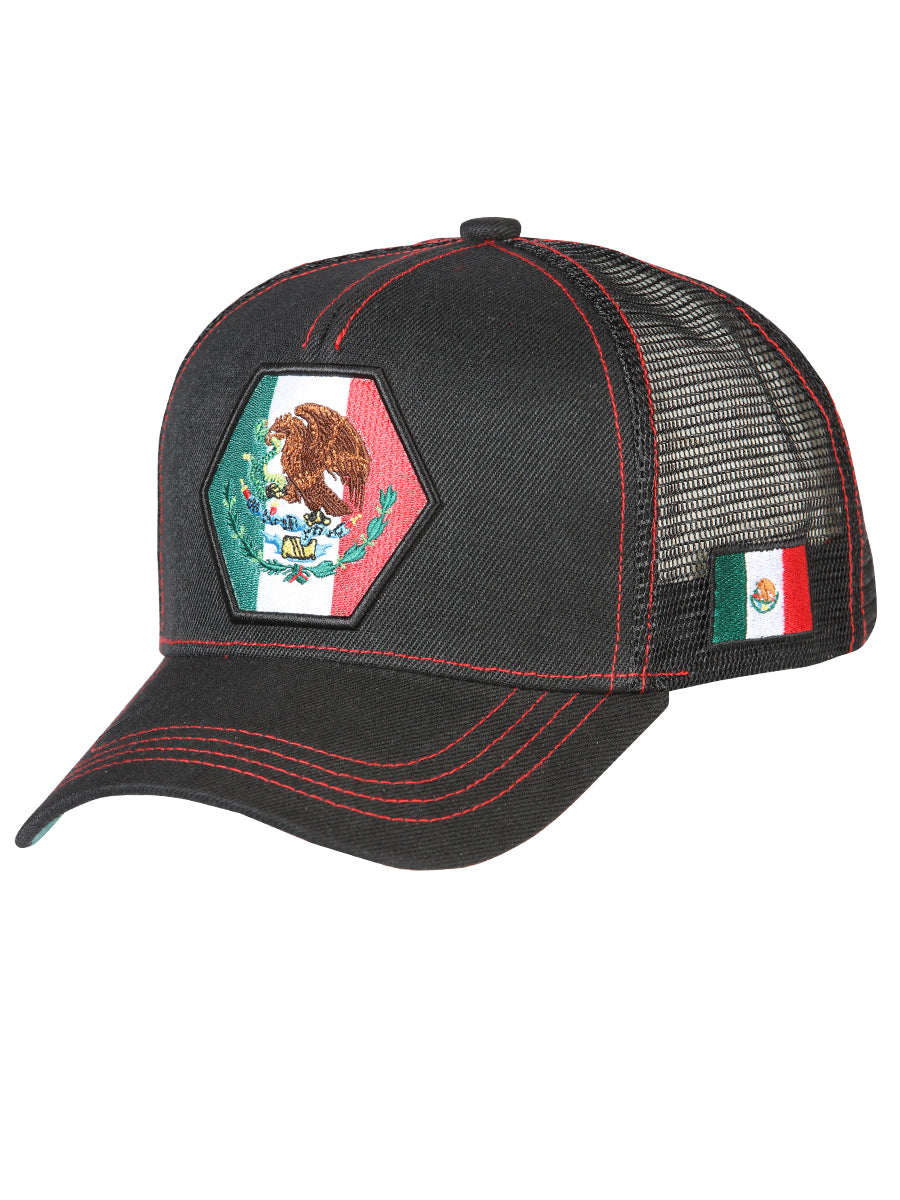 El General Mexico Flag Gorra- Negro/rojo 44818