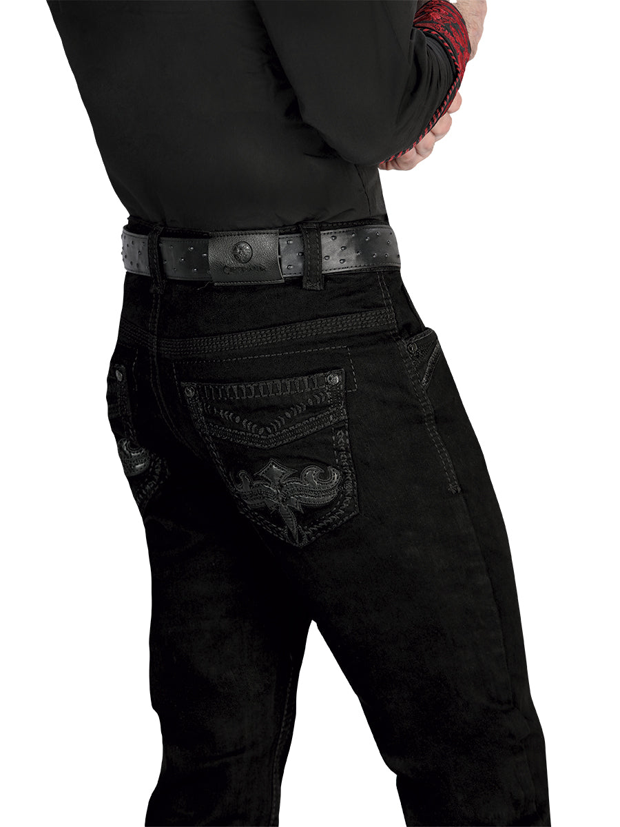 Pantalon Centenario Zd-1001 Mezclilla Negro 44831