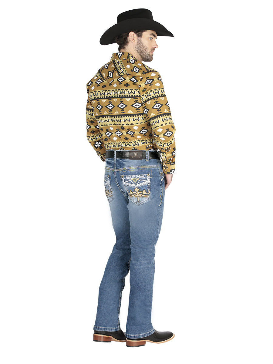 Pantalon Centenario Zd-1003 Mezclilla Azul Claro 44839