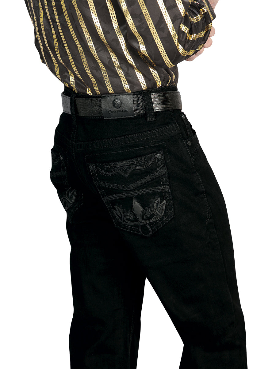 Pantalon Centenario Zd-1008 Mezclilla Negro 44840