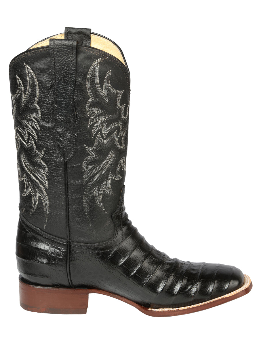 el General Rodeo - Printed Alligator Piel Botas - Negro 44938