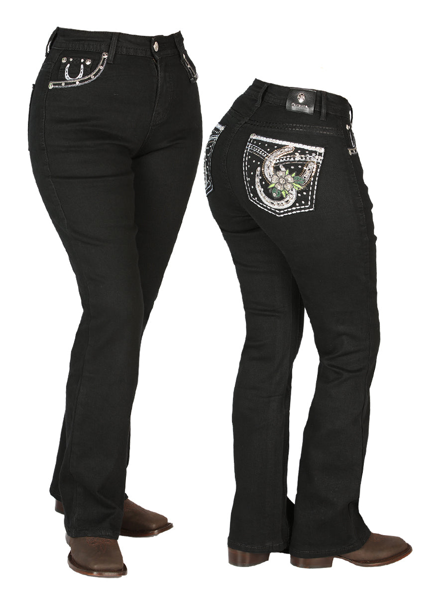 Pantalon Dama Centenario Ec-W005 Mezclilla Negro 44956