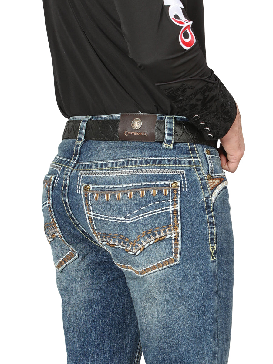 Pantalon Centenario Ec-M006 Mezclilla D.Azul 44967