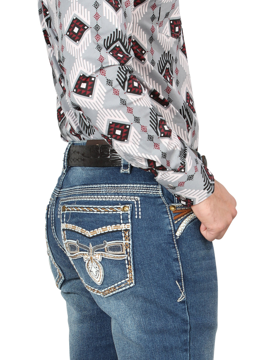 Pantalon Centenario Ec-M019 Mezclilla D.Azul 44974