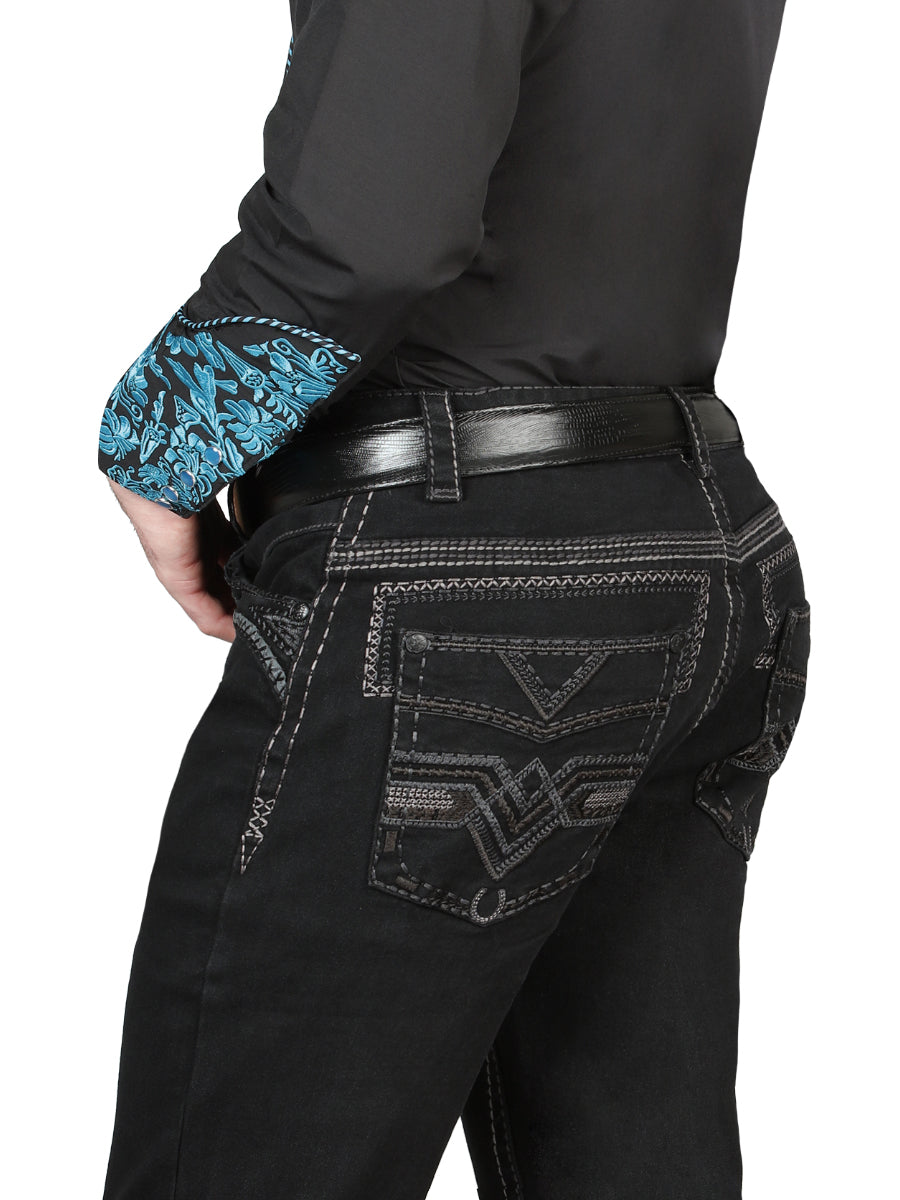 PANTALON CENTENARIO EC-M024 MEZCLILLA NEGRO 45018