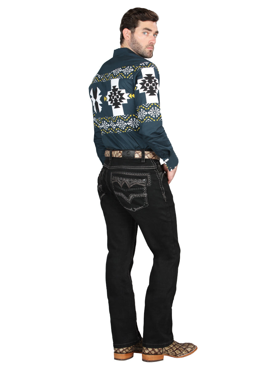 PANTALON CENTENARIO EC-M005 MEZCLILLA NEGRO 45022