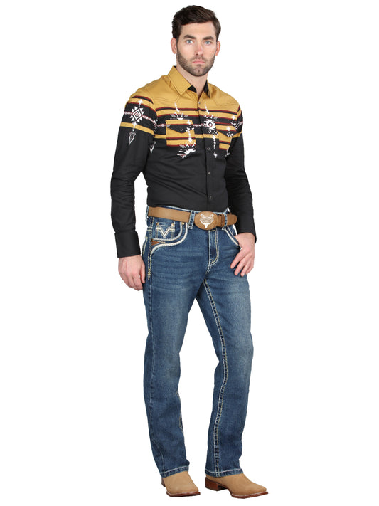 Pantalon Centenario Ec-M005 Mezclilla Azul Obscuro 45023