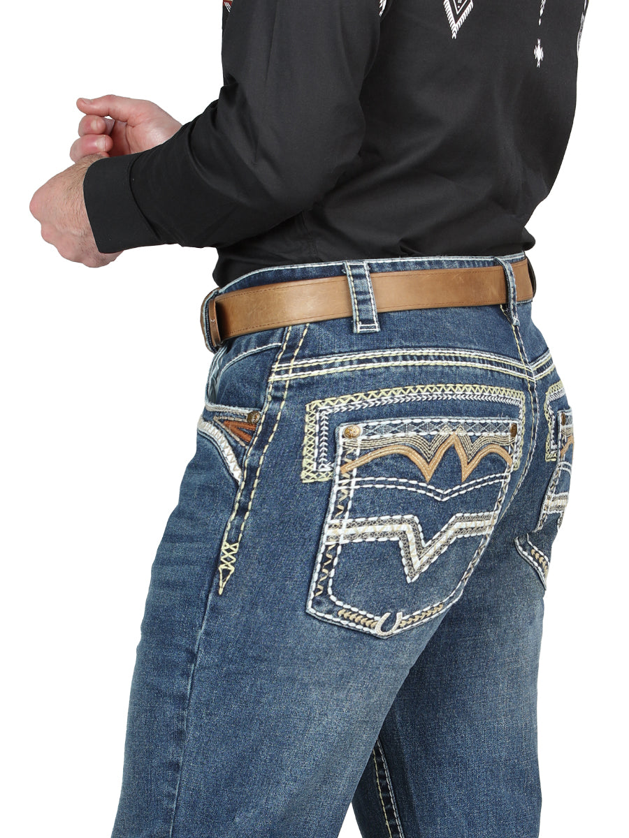 Pantalon Centenario Ec-M005 Mezclilla Azul Obscuro 45023