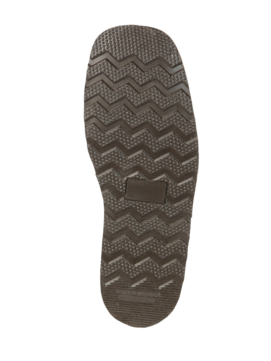 El General Caballero Café Woven Tobillo Botas Con Zipper 45184