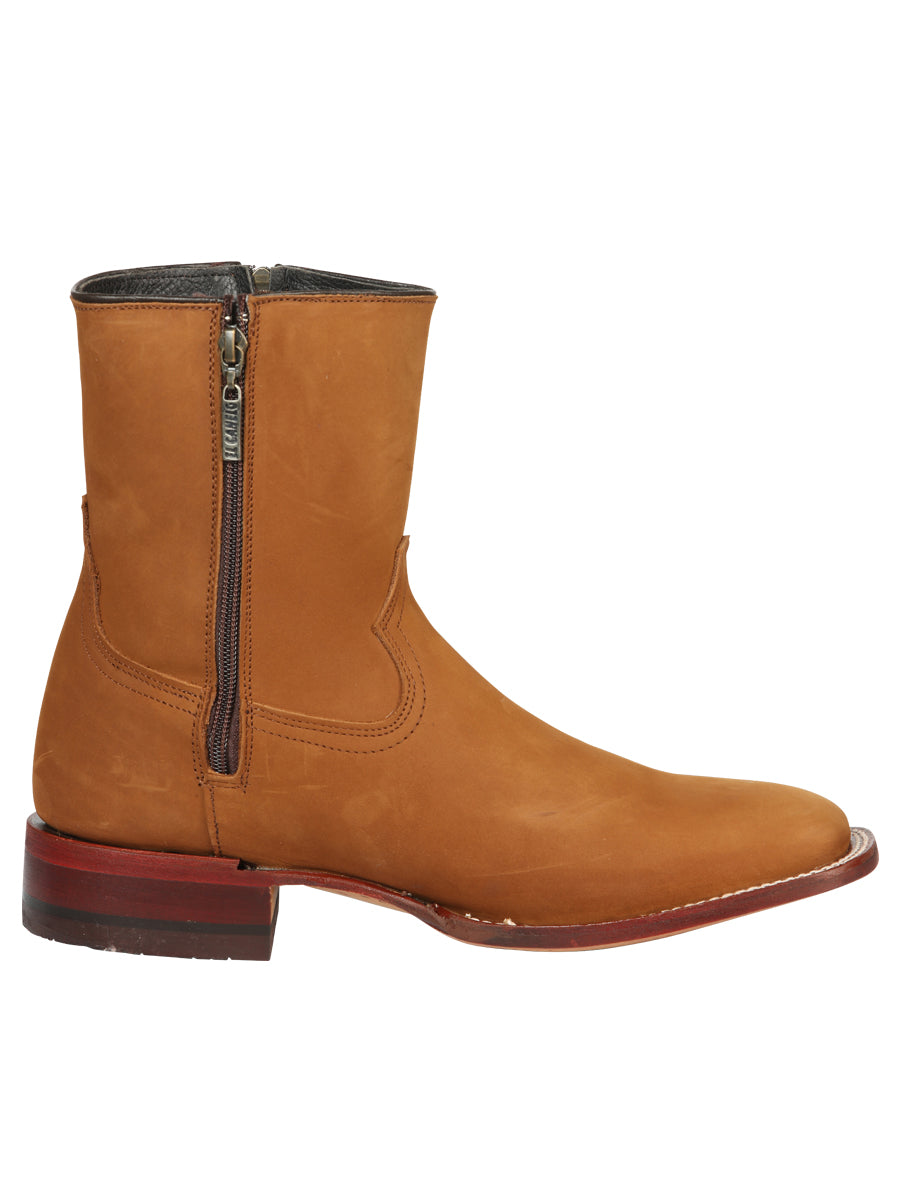 el Canelo Caballero Tobillo Botas - Nobuk Taupe 45215