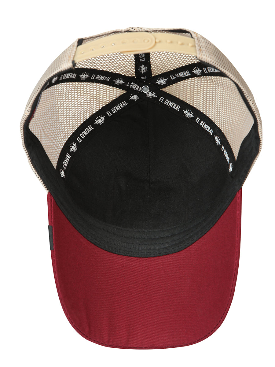 Gorra El General Caballo Tela Negro/rojo/blanco 45251