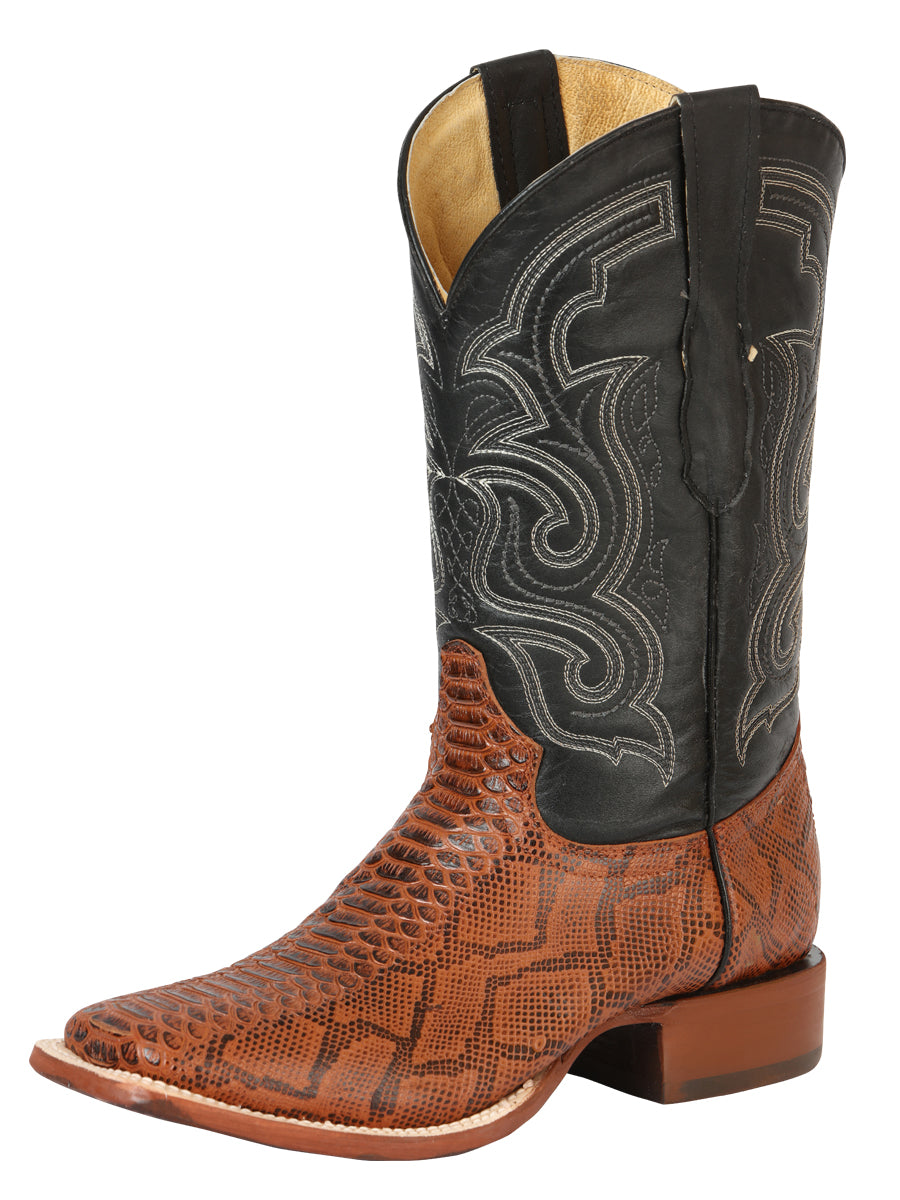 Bota Rodeo Imitacion El General Imitpy303 Piel Python Cognac 45435