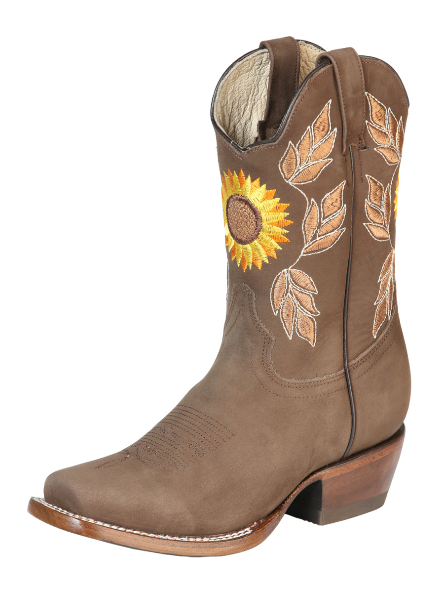 Bota Rodeo Dama El General Nobuck Camel - Modelo 51164