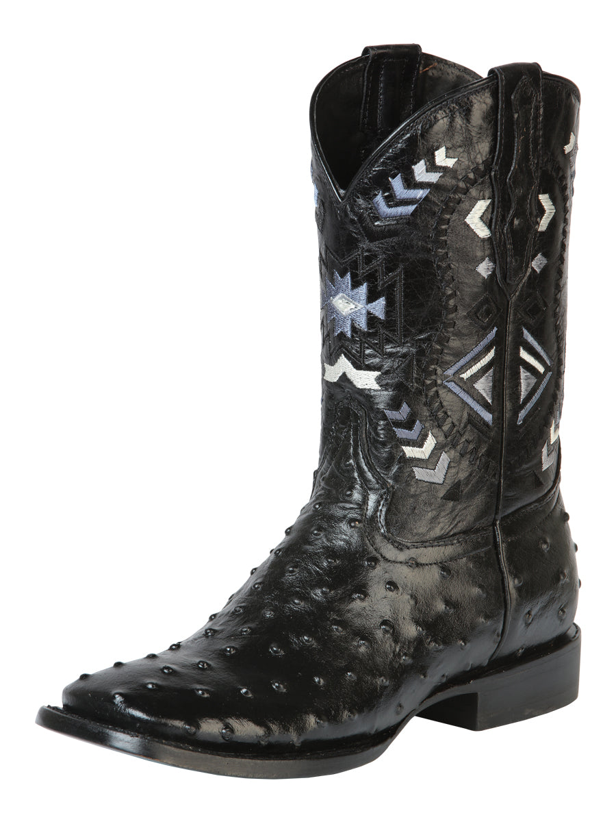 Bota Rodeo El General Cab-imit-2-6 Imit Avestruz Negro 51240