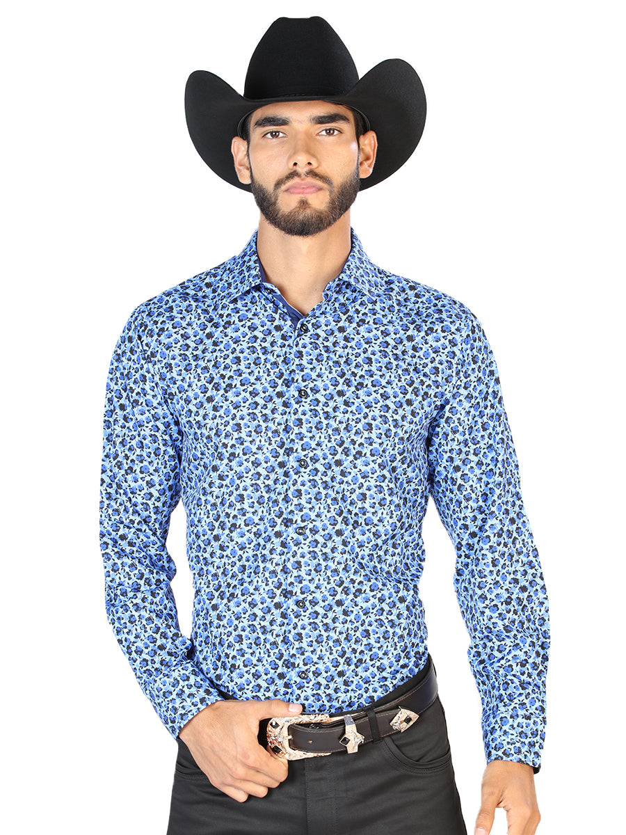 Camisa Casual Manga Larga Centenario 7001 95% Poliéster 5% Elastano Azul Claro 126266