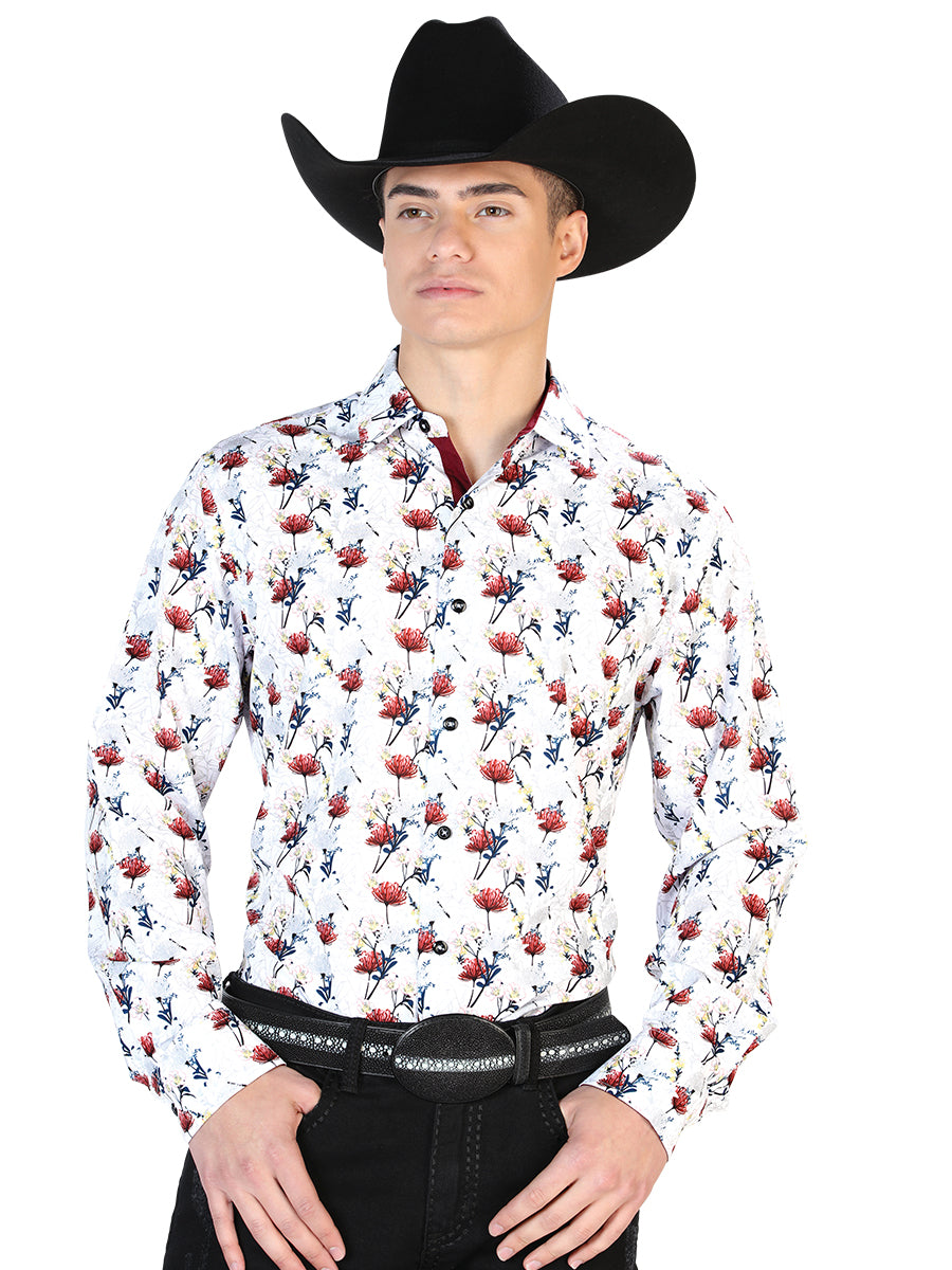 Camisa Casual L/ Manga Centenario 7001 95% Poliester 5% Spandex Blanco 126271