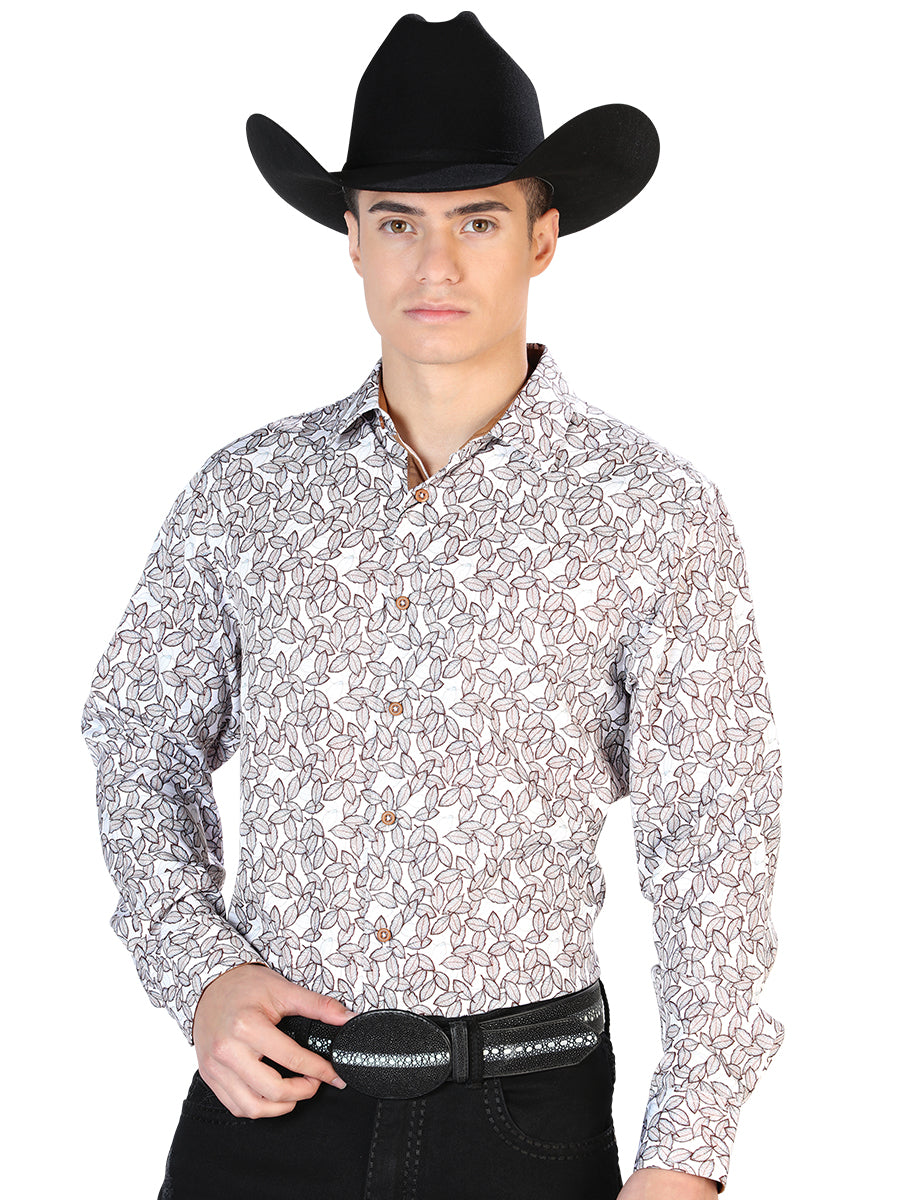 Camisa Casual Manga Larga Centenario 7001 95% Poliéster 5% Elastano Blanco 126272