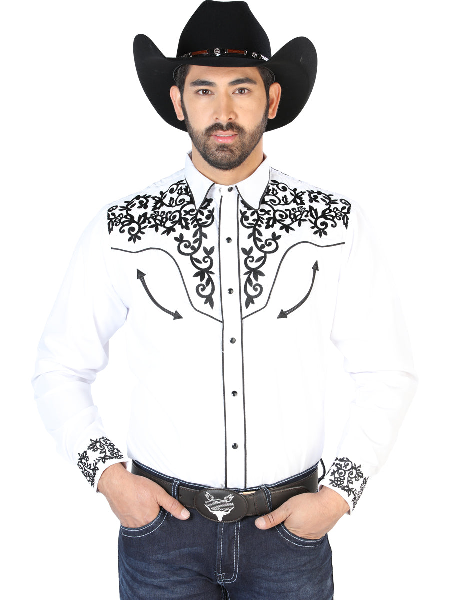 Camisa Vaquera Manga Larga El Señor De Los Cielos No.13 65% Poliéster 35% Algodón Blanco 126702
