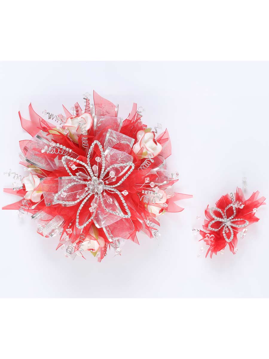 Ramos Quinceañeras Mis Xv Primaveras 0020 Cristal/Satin Rojo/Plata 600420