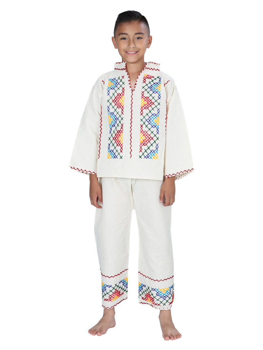 Traje Indita Mexico Artesanal Ind-mch-j Manta Natural 601349