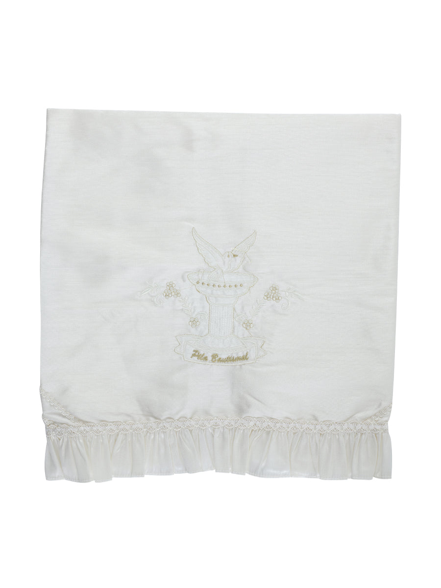 Juego De Velas Sabana Mis Xv Primaveras Bordada 100% Algodón Satinado Beige 601530