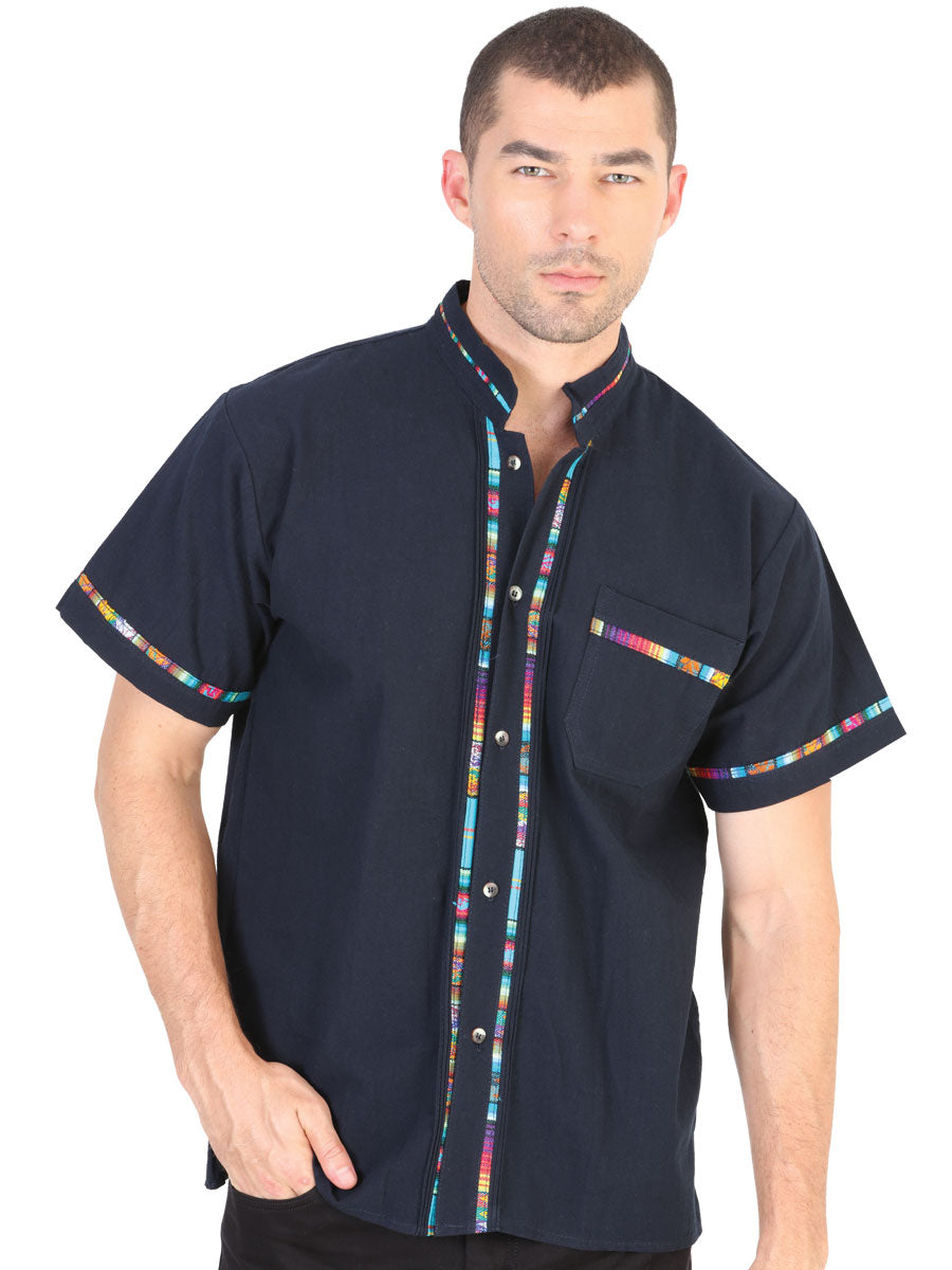 Camisa Guayabera Mis Xv Primaveras Guaya 100% Manta Azul Marino 601818