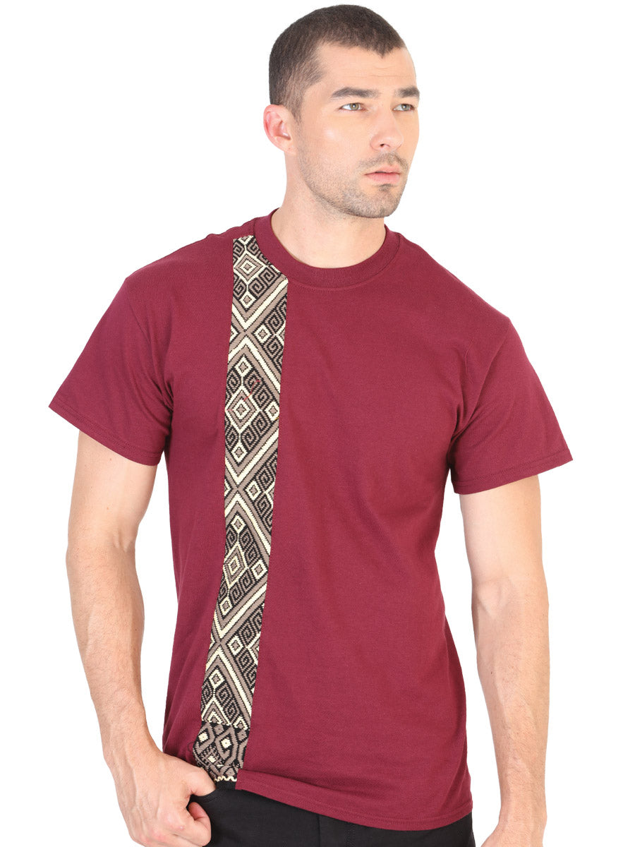 Playera Sport Mexico Artesanal Sport 50% Algodón 50% Poliester Vino 601991