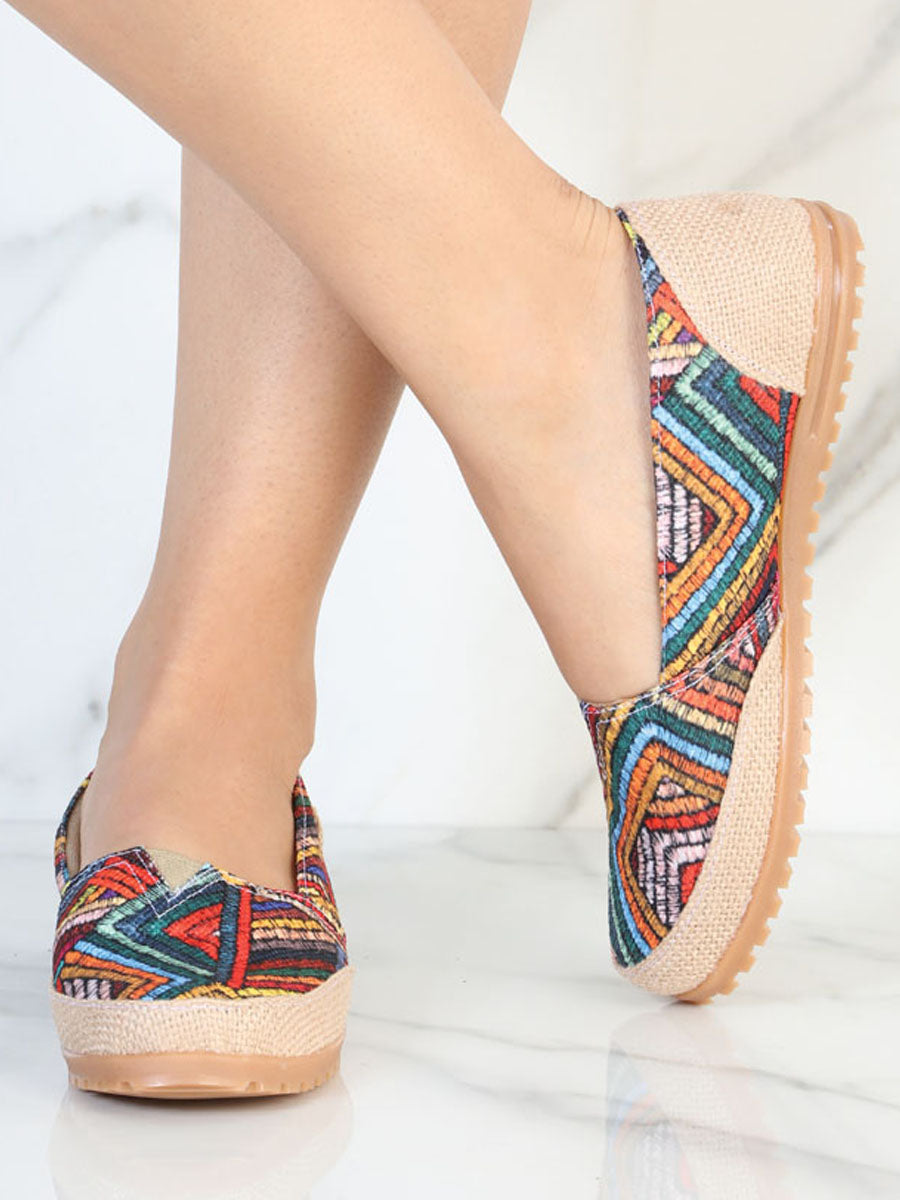 Calzado Slip On Shoe Mexico Artesanal Mod.013 Yute Multicolor 602046