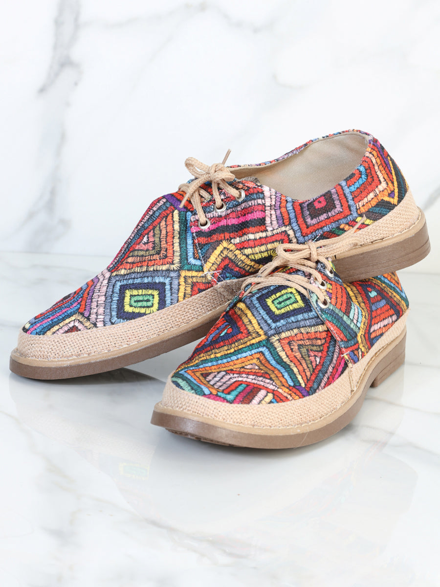 Calzado Tennis Mexico Artesanal Mod.030 Yute Multicolor 602056