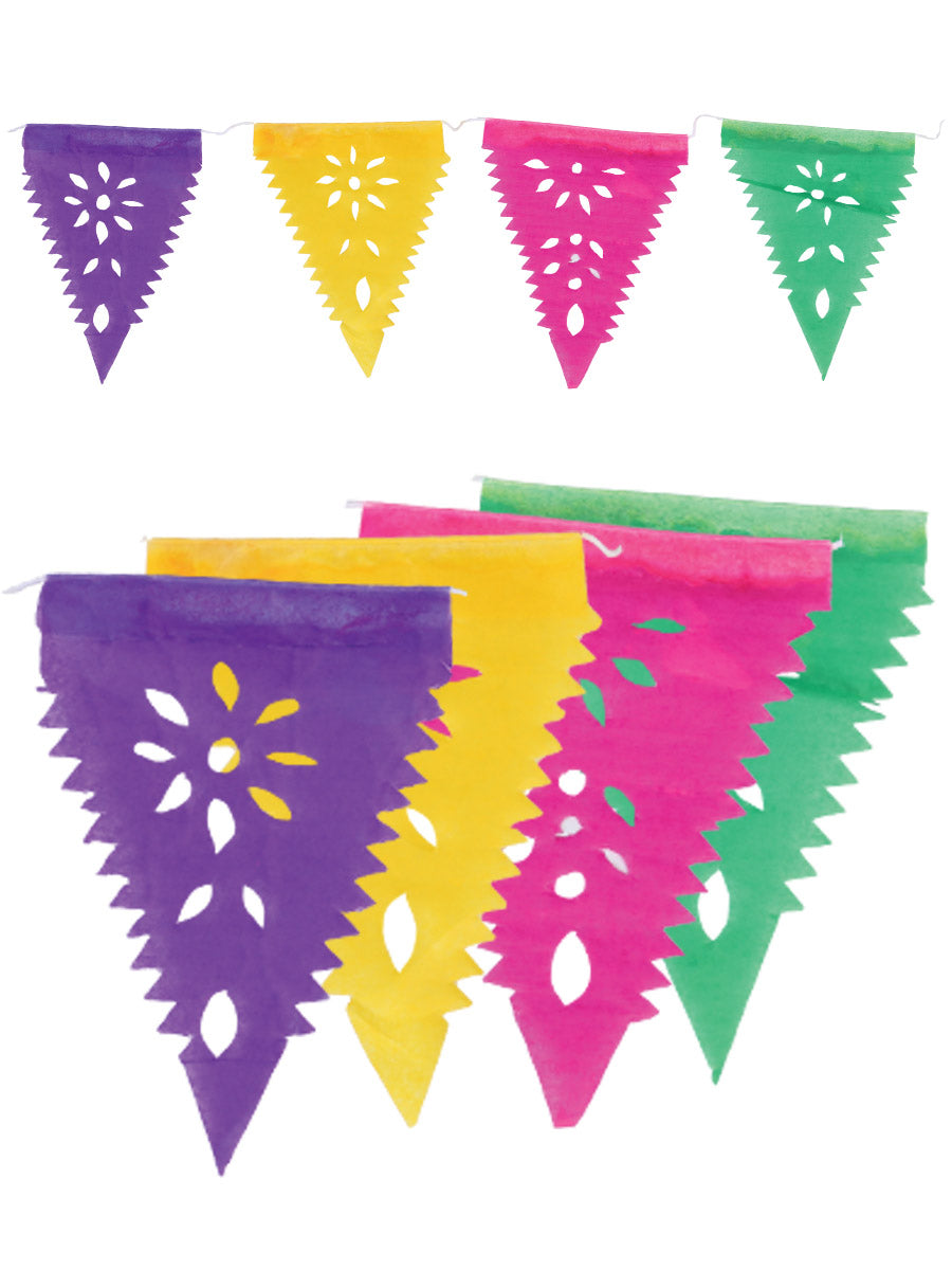 Set Velas Papel Picado Mis Xv Primaveras Mini Banderin Papel Tricolor 602106