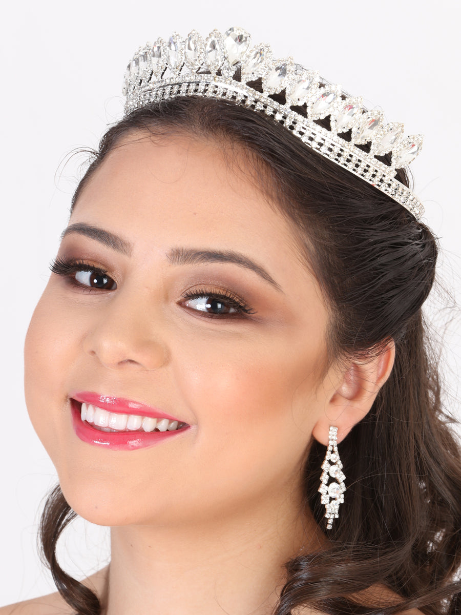 Juego De Velas Corona Mis Xv Primaveras T.164 Cristal Plata 602279