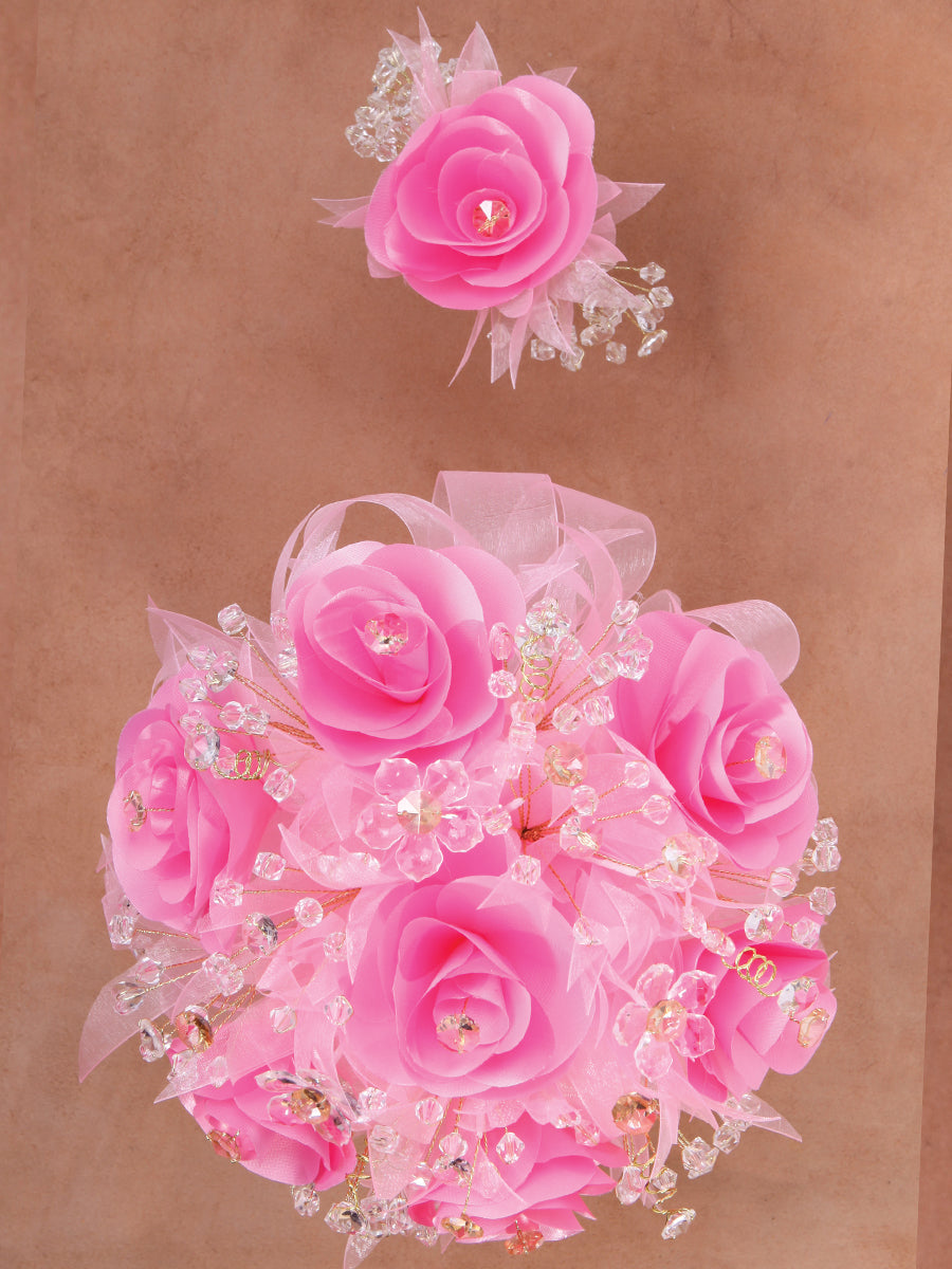 Juego De Velas Ramo Mis Xv Primaveras 231014 Acrílico/Satinado Rosa/Oro 602396