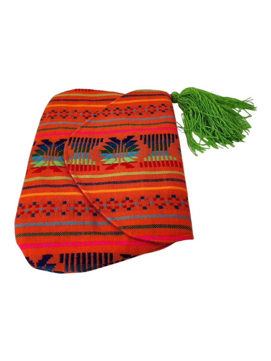 Bolso Bandolera Mexico Artesanal Sk-B008 100% Poliéster Naranja 603016