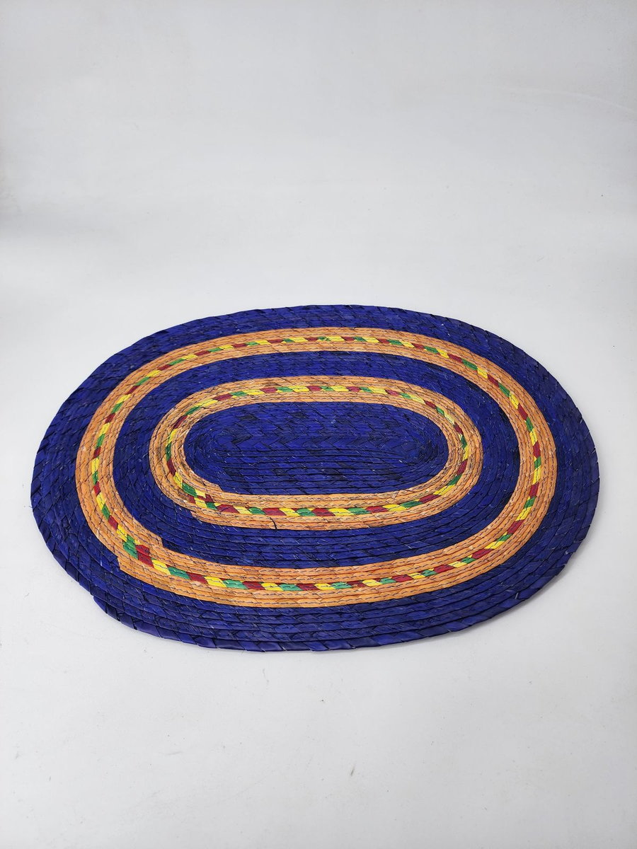 Mantelito Mexico Artesanal Mantelito 100% Palma Azul 603136