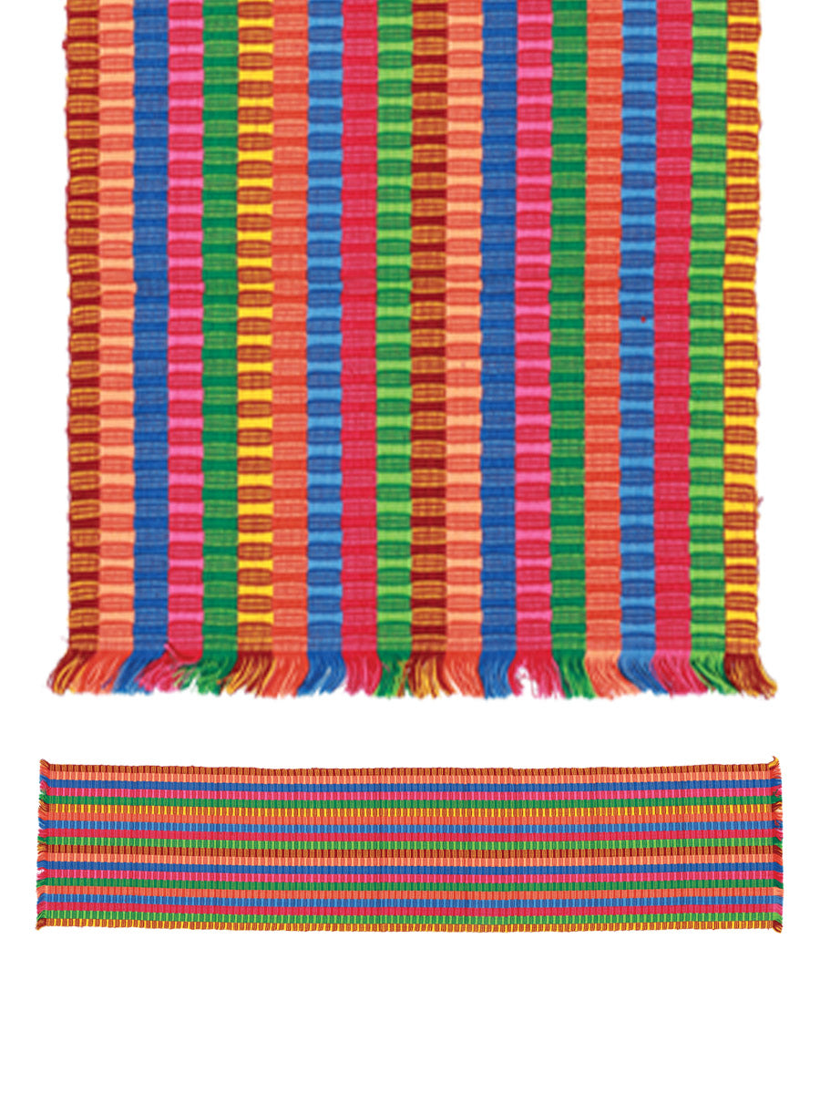Articulo Hogar Mexico Artesanal Camino Mesa Chilon 100% Algodon Multicolor 603674