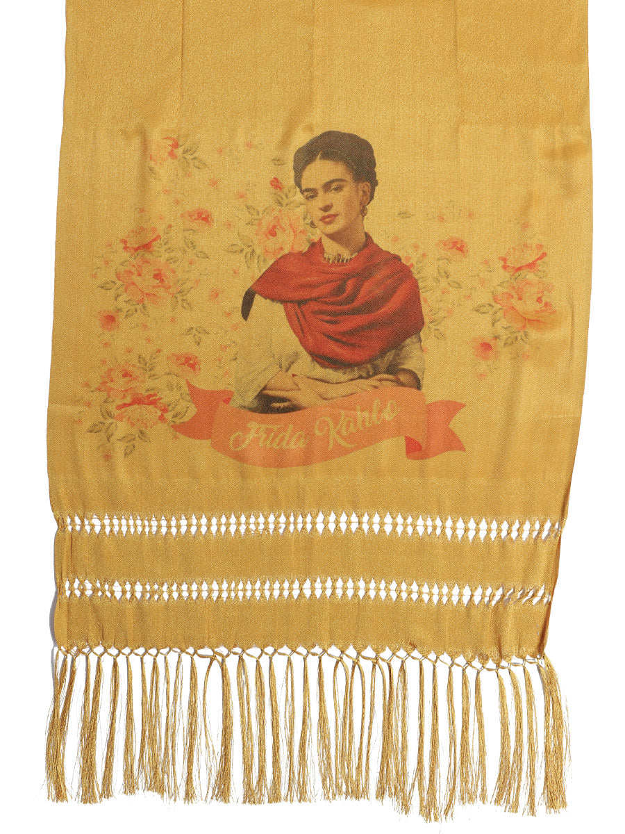 Rebozo Mexico Artesanal Frida 85% Articela / 15% Poliester Dorado 603742