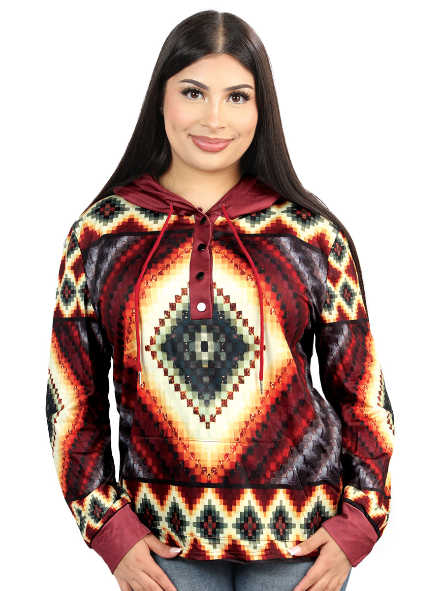 Jersey El General Western Wear Syg-2749 Tela Burdeos 702032