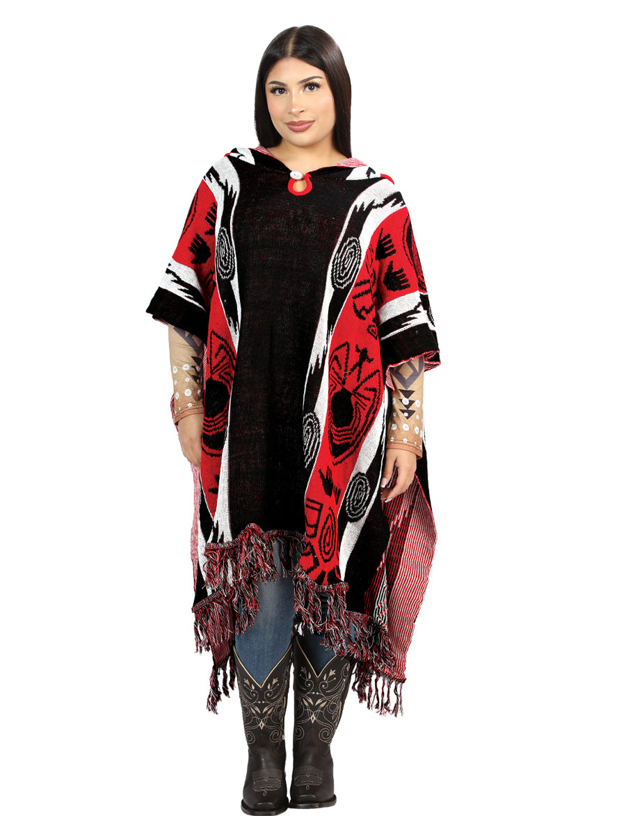 Poncho El General Western Wear Syg-2719 Tela Burdeos 702034