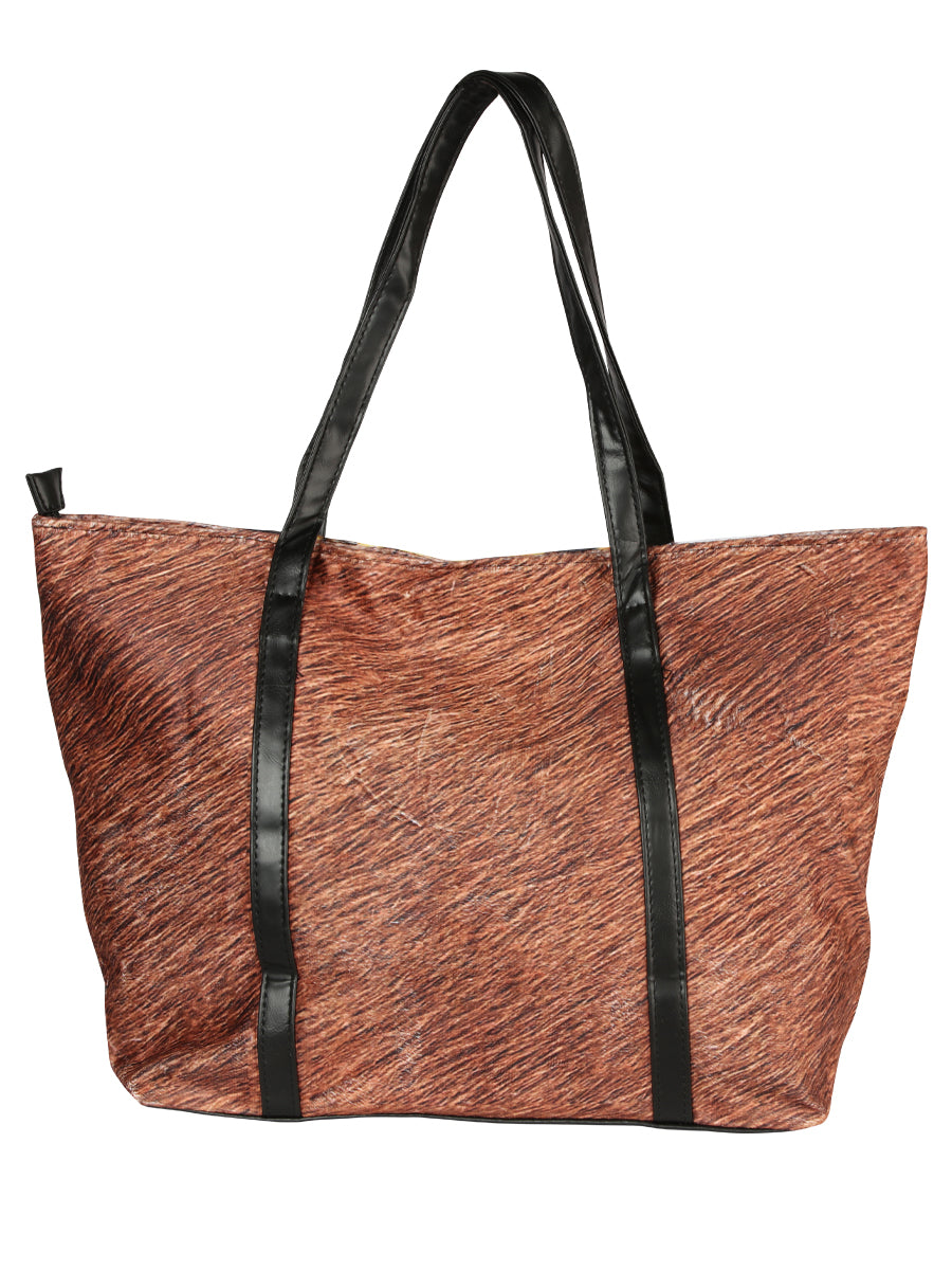 Bolso Fringe El General Western Wear Syg-3209 Pu Blanco/marrón 702043