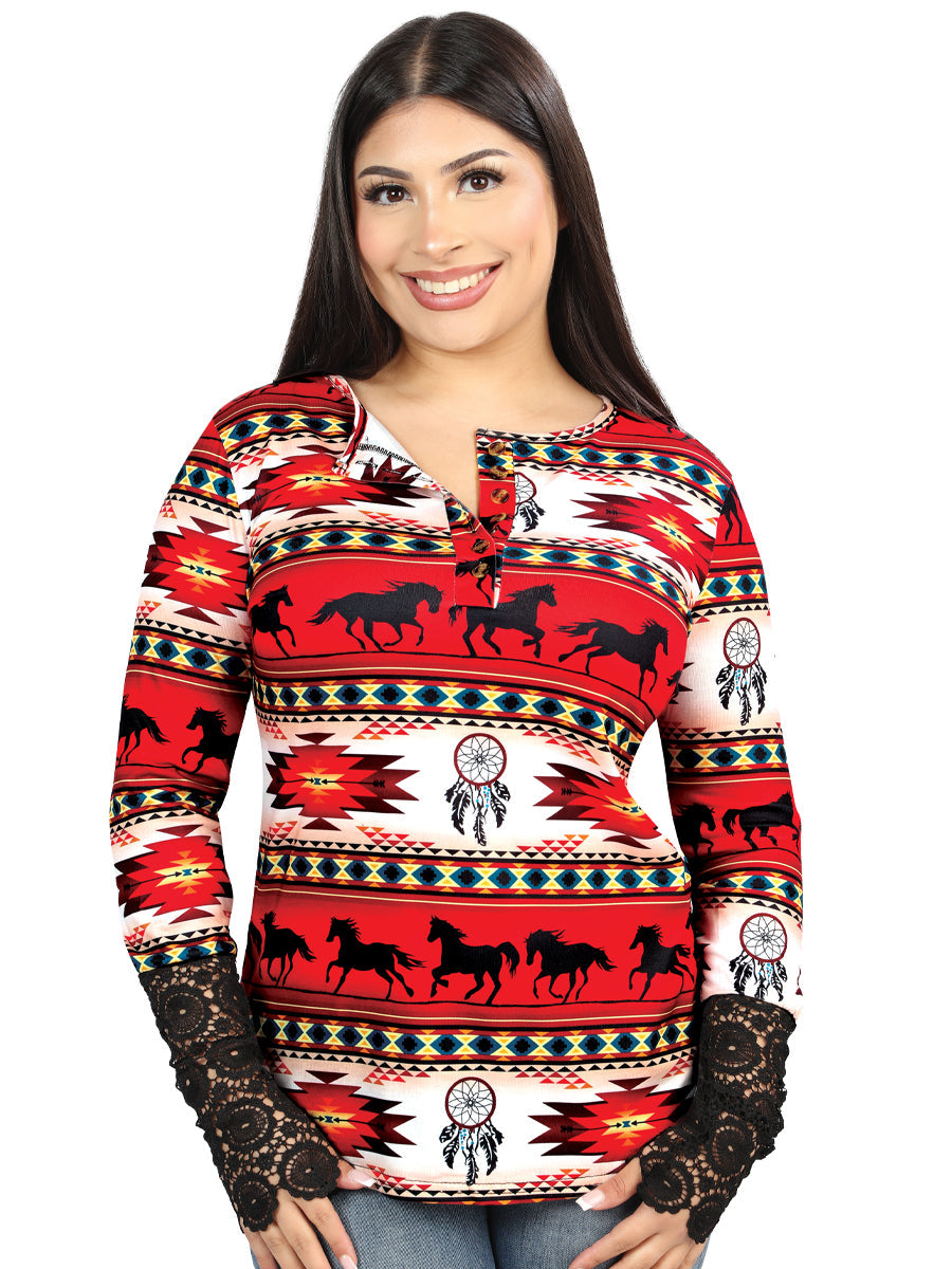 Camisa Vaquera Térmica El General Western Wear Syg-2315 Tela Burdeos 702060