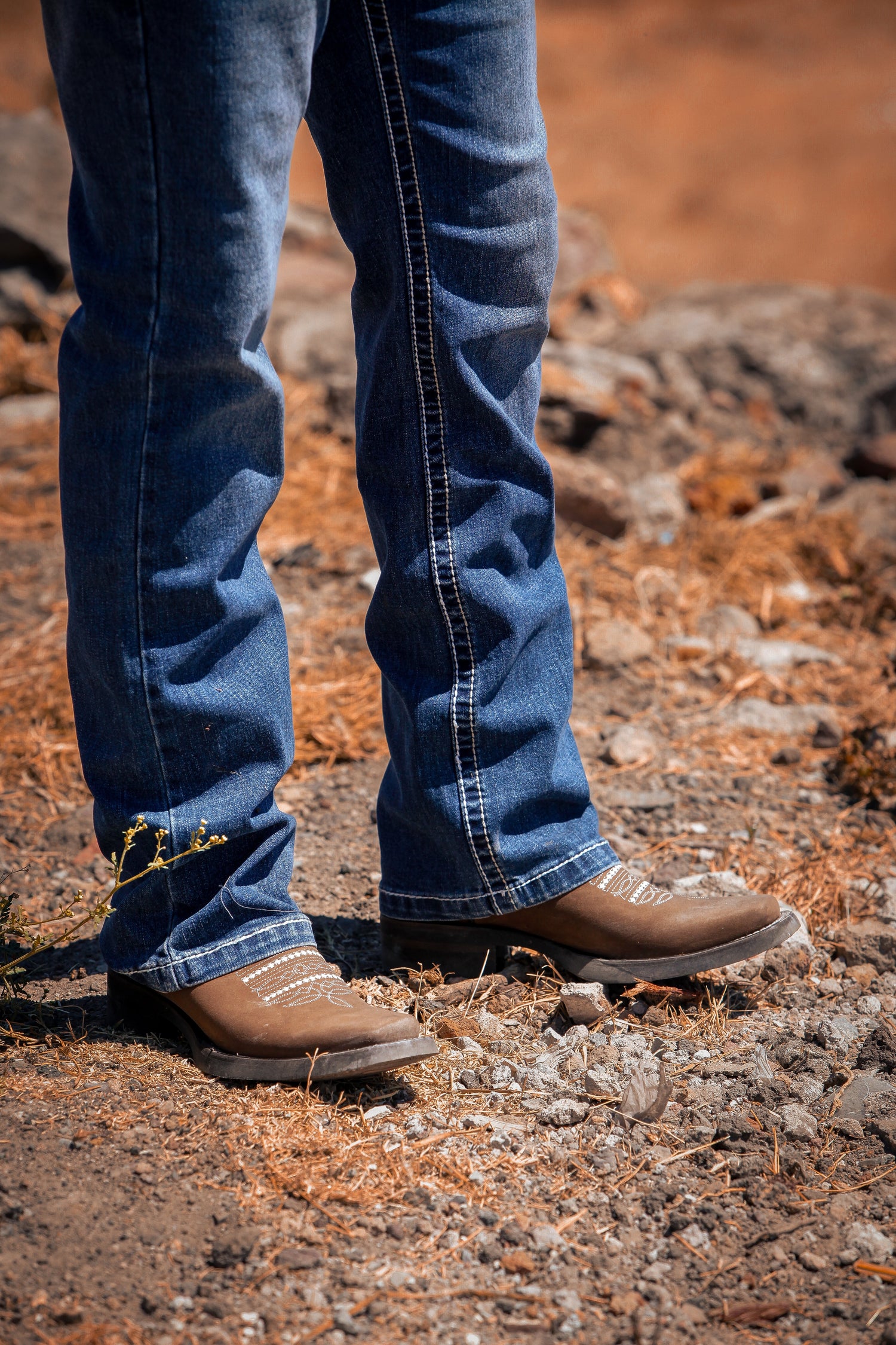 Bota Vaquera De Piel Hombre