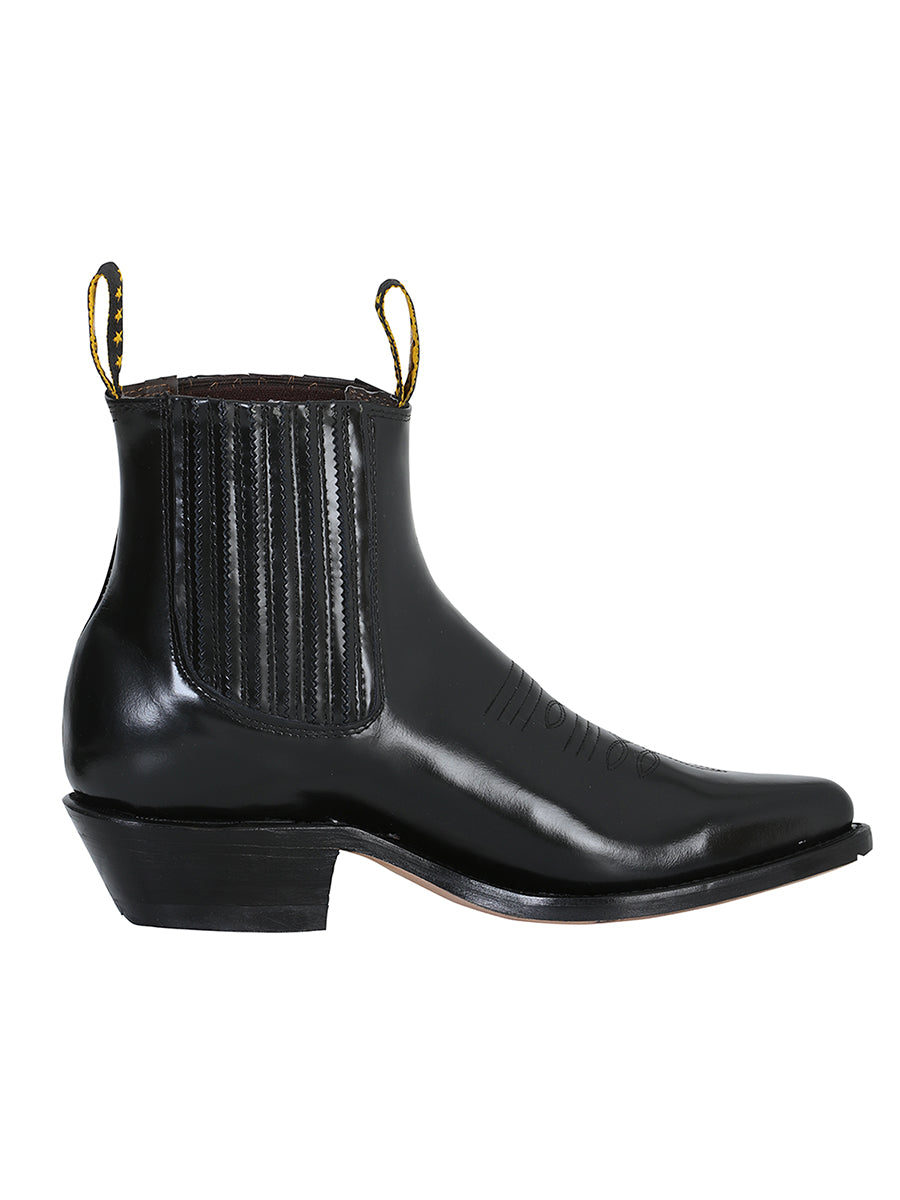 Tobillo Bota Vaquera Del General - Negro Camaleón 181