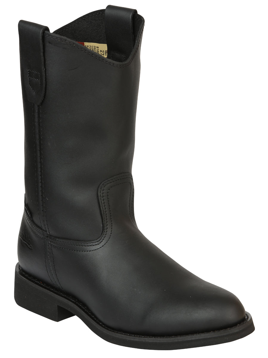 Establo Caballero Bota de Trabajo - Piel Grasso - Negro 311