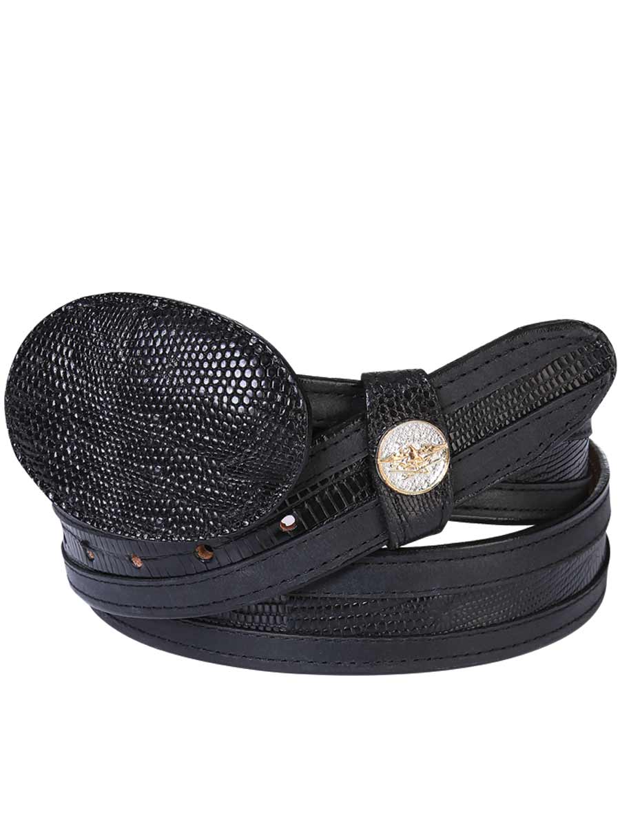 Cinto Vaquero Exotico/a El General Eldn Piel Lizard/denver Black 21246