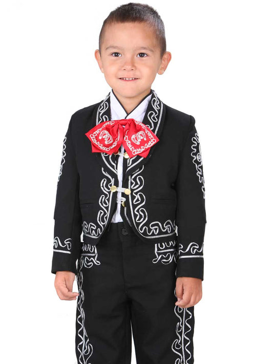 TRAJE CHARRO EL GENERAL CSK-1 100% POLYESTER BLACK/ WHITE/ RED 34262