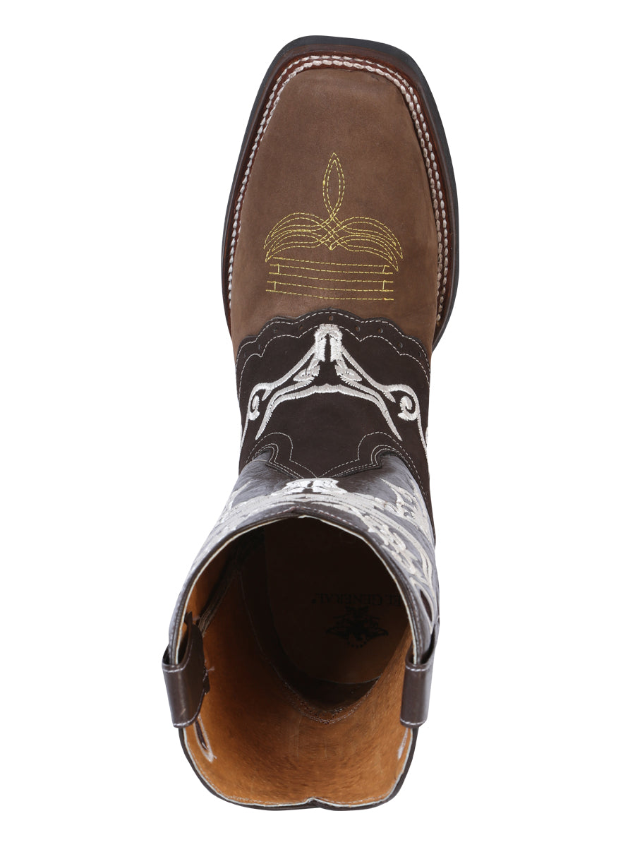 El General Rodeo Bota - Loco Café/oscuro Café Con Bordado 34311