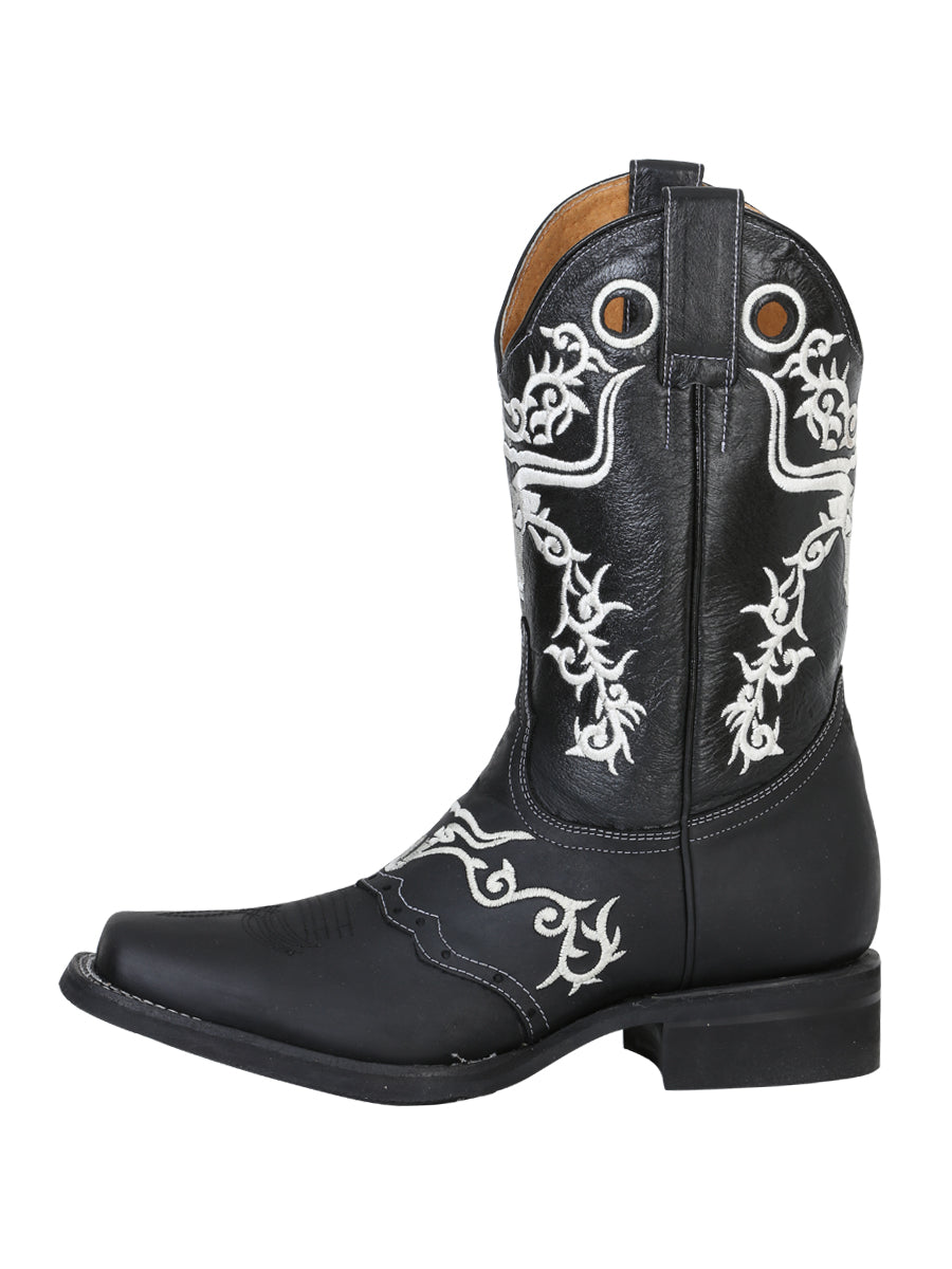 Bota Rodeo El General Rod-10-cn-1+05140netli-5850 Piel Crazy Negro 34313