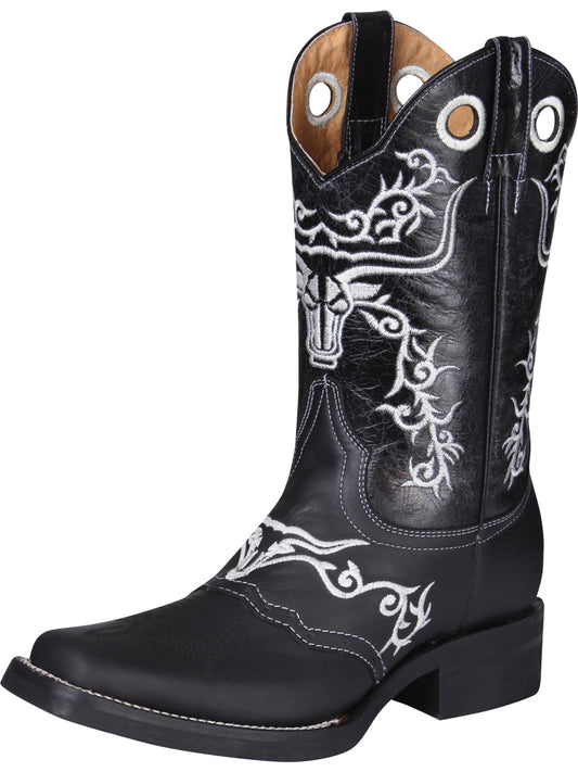 Bota Rodeo El General Rod-10-cn-1+05140netli-5850 Piel Crazy Negro 34313