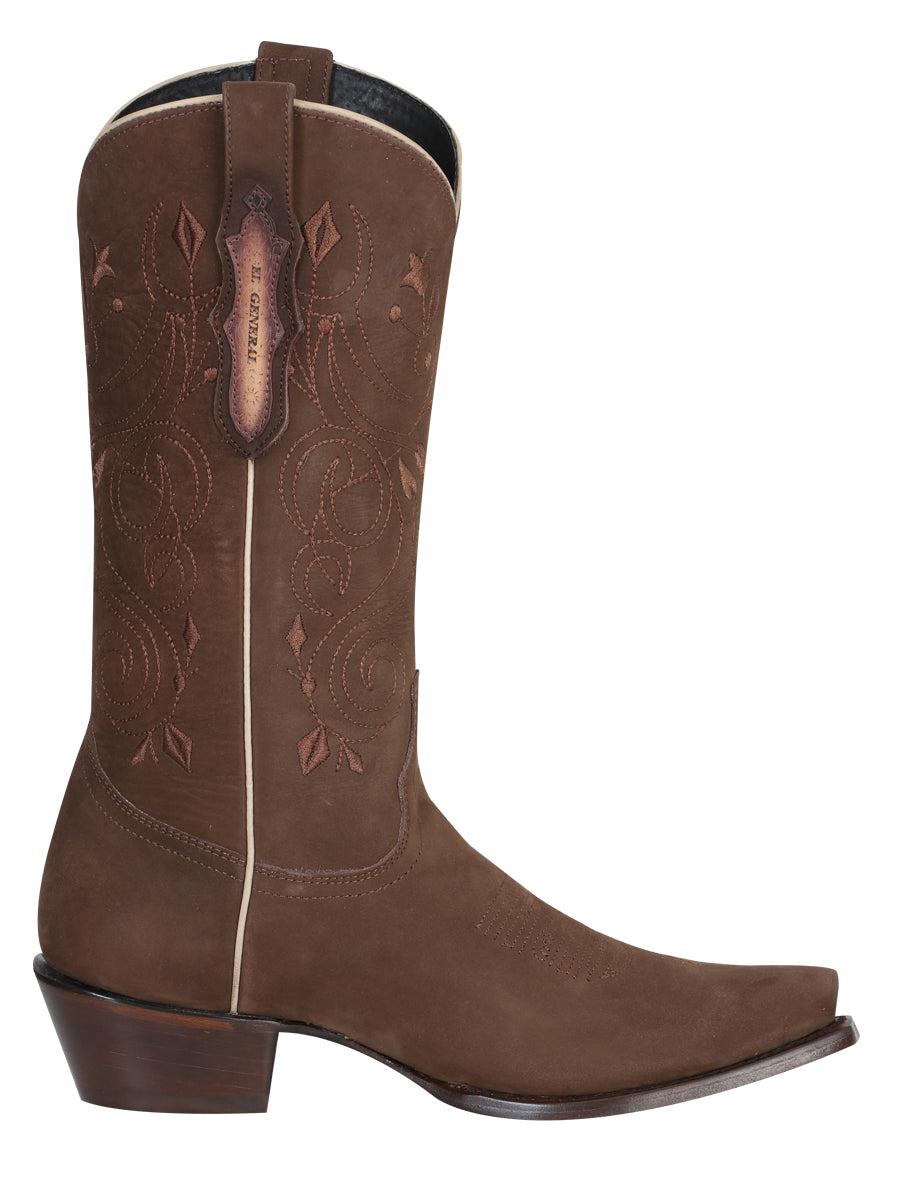 Bota Vaquera Dama Edición Limitada Nobuck Camel - Modelo 34513